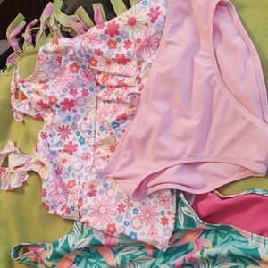 3 Girl's Swimsuits - XL 14-16 PLUS